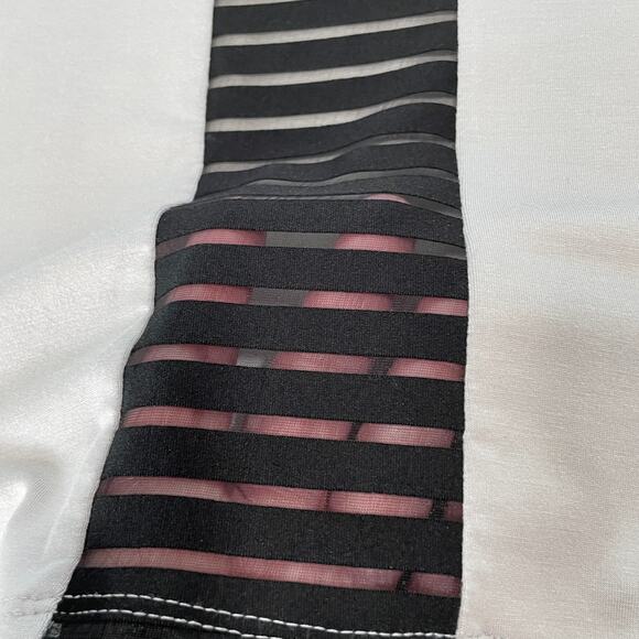 SUKI + SOLAINE Gray Dolman Sleeve V-Neck Sheer Center Oversize Blouse Top S - Picture 9 of 11